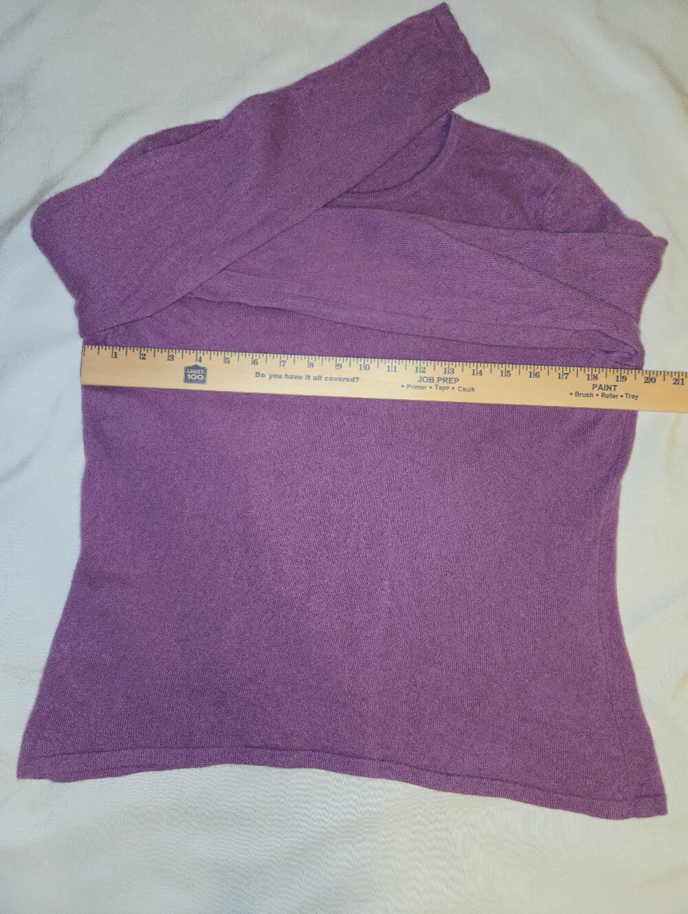 100% Cashmere Orchid Purple Crewneck Sweater L 14-16 Quiet Luxury Lands End Prep - Picture 9 of 10